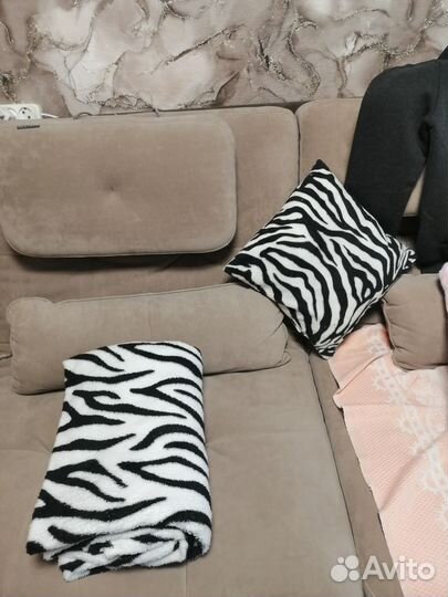 Плед бамбук зебра