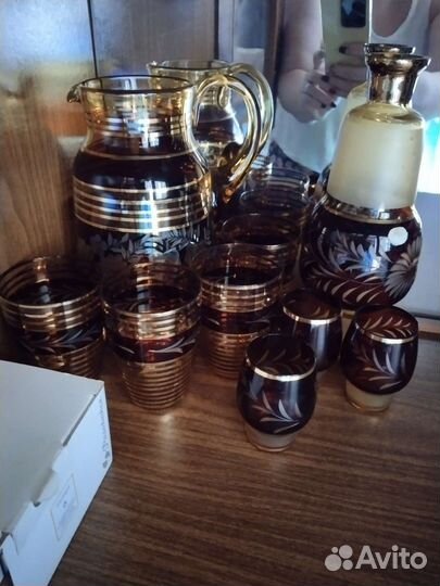 Ваза для цветов богемия, графины чехия