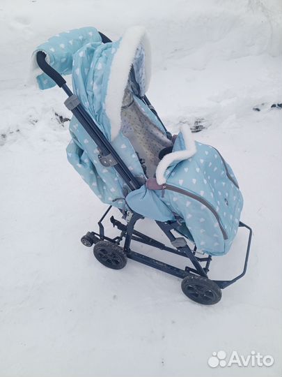 Детские санки коляска ника