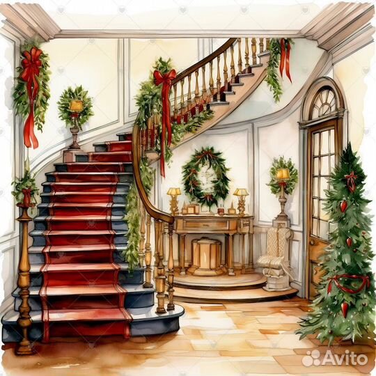 Картины маслом Новогодний декор