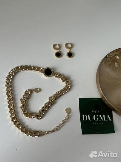 Серьги и чокер Bvlgari