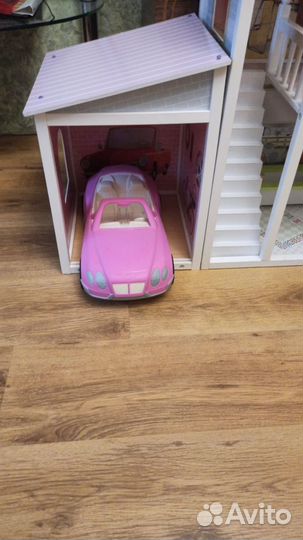 Кукольный домик для барби с мебелью и машиной