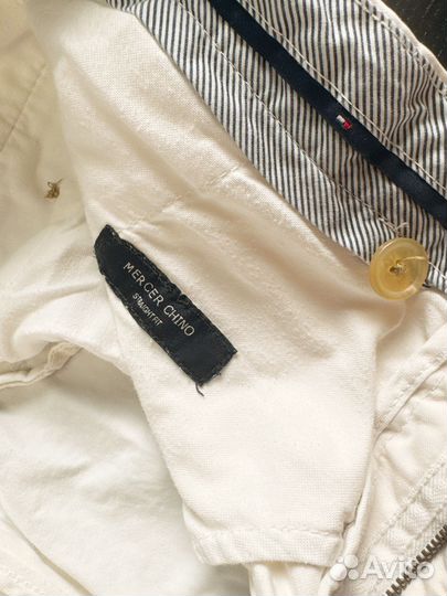 Мужские брюки чинос tommy hilfiger 32/34 белые