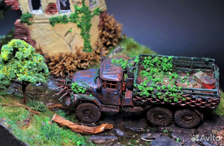 Диорама Постапокалипсис ЗИЛ-131 масштаб 1:72