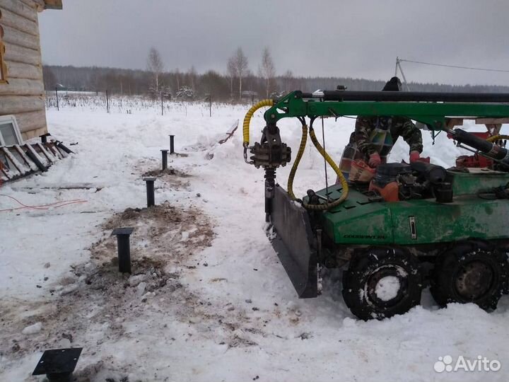 Винтовые сваи под ключ установка