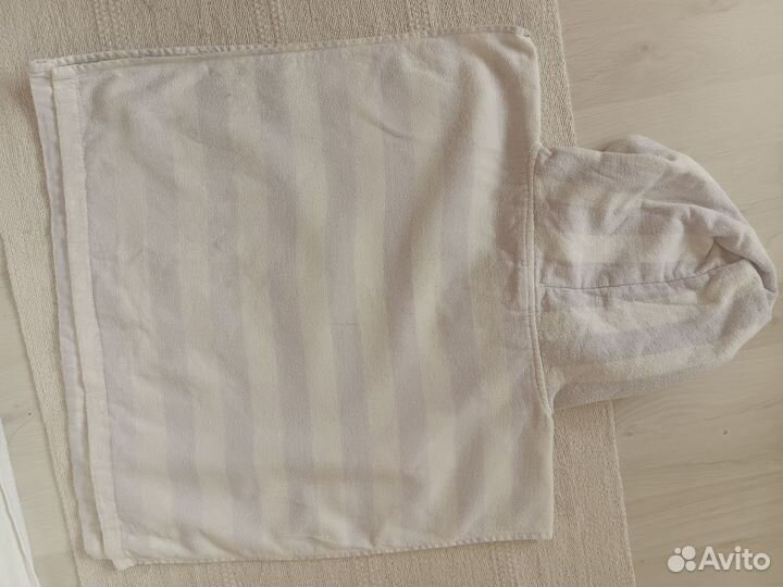 Пляжное полотенце-пончо детское с капюшоном