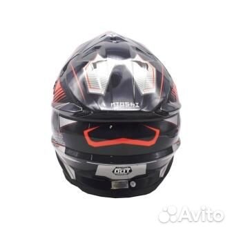 Шлем (кроссовый) kioshi Holeshot 801 серый / оранж