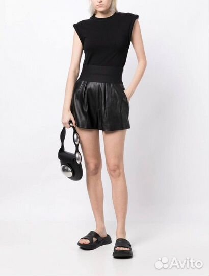 Кожаные шорты Alexander Wang