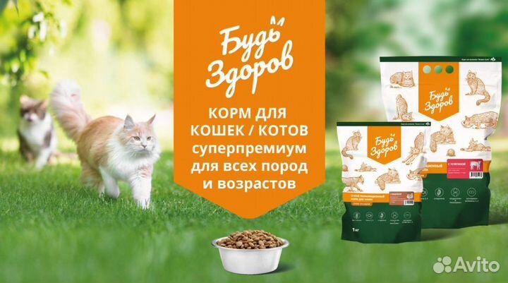 Корм для кошек Живая сила Будь Здоров