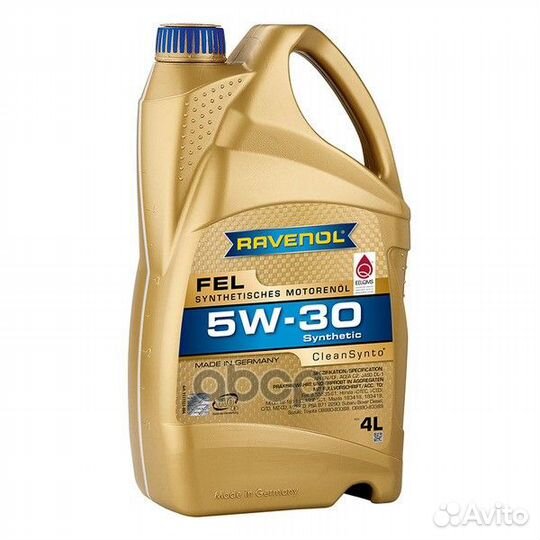Масло моторное FEL 5W-30 4л (синтетика) Ravenol
