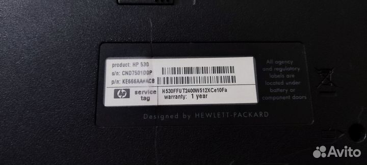 Ноутбук hp 530