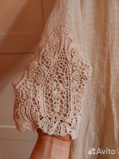 Платье женское zara 48 молочного цвета