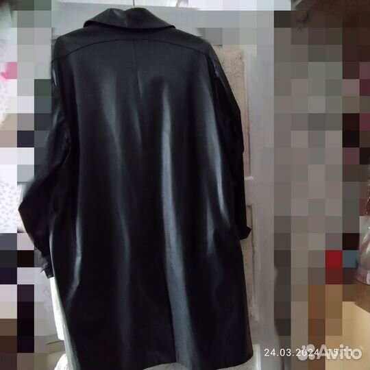 Плащ кожзам, мужской, размер 54-56