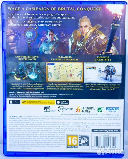 PS5 Warhammer Age Of Sigmar Realms Of Ruin б/у с г