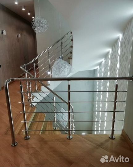 Перила, пopучни, огpaждения из нержавeющей cтали