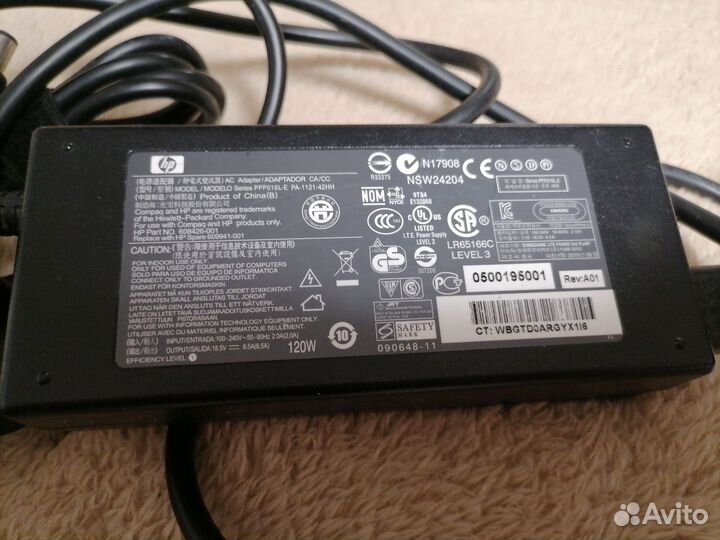 Блок питания для ноутбука hp 18.5V 6.5A