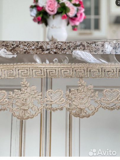 Скатерть силикон с кружевом