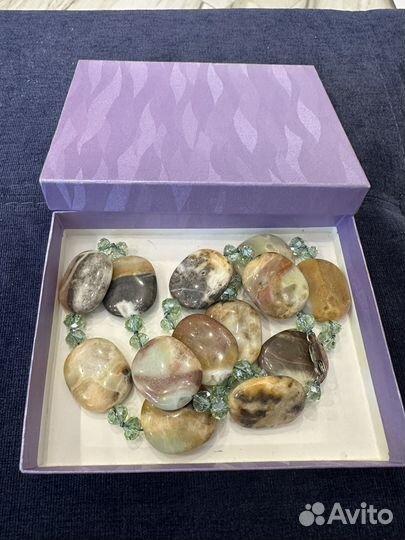 Бусы яшма новые