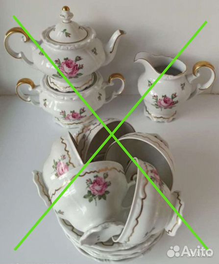 Чайный сервиз гдр роза