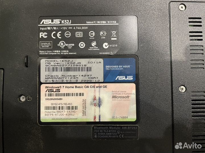 Ноутбук Asus k52j