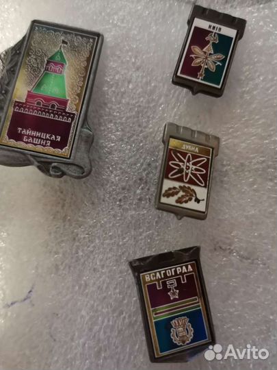 Значки:Москва,Гербы республик,городов, Русская охо