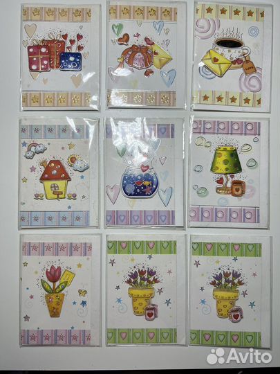Мини открытки 9шт