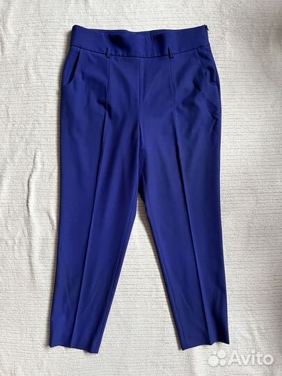 Ярко-синие брюки с высокой талией 