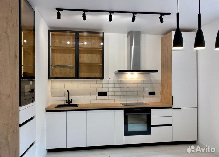 Кухня Лофт Белая на заказ собственное производство