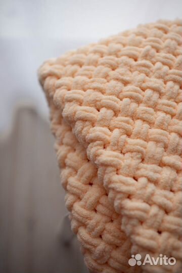 Плед детский вязаный ручная работа 90*90
