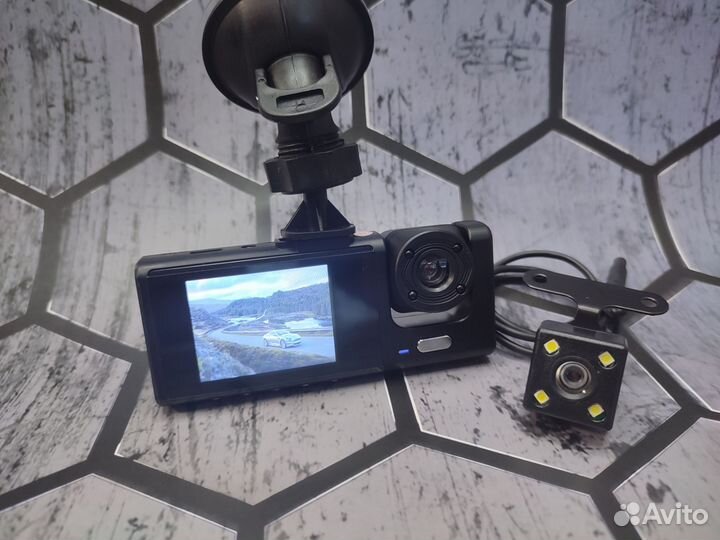 Видеорегистратор с 3 камерами Black