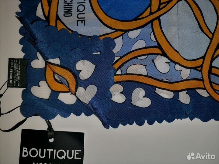 Новый платок Boutique Moschino Италия Шёлк Оригин