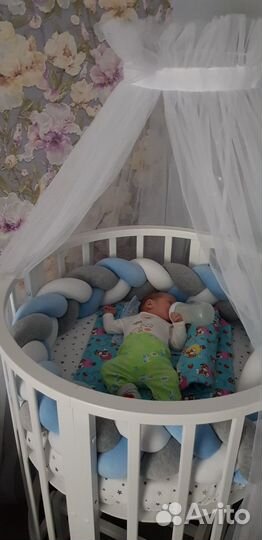 Детская кроватка трансформер с маятником 7в 1