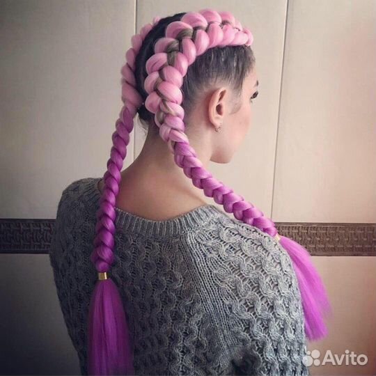 Афрокосы, боксерские косы, брейды, афрохвост