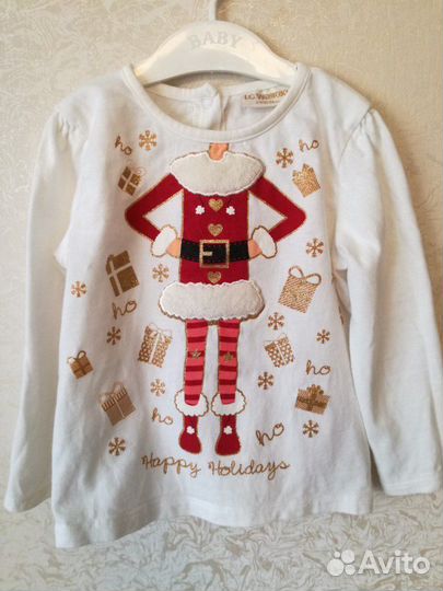 Новогодняя футболка LC Waikiki 92-98 р. (2-3 года)