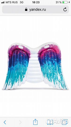 Надувной матрас intex крылья ангела