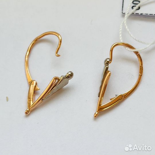 Золотые серьги СССР 583 пробы 2,48