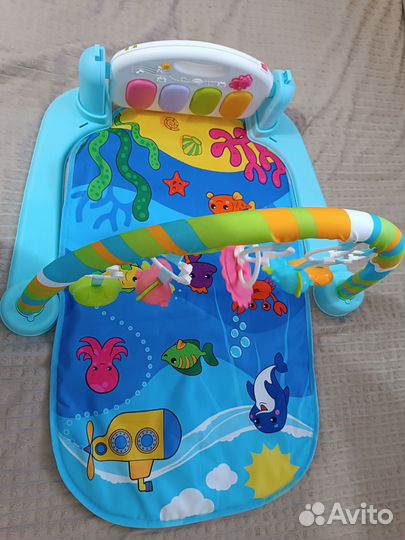 Развивающий коврик с пианино детский, игрушки