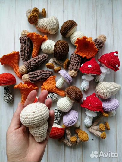 Грибы вязаные