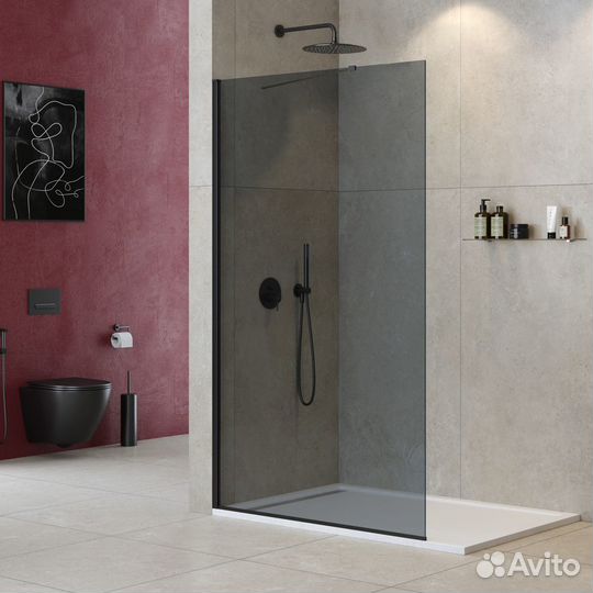 Душ. Стенка Cezares 120 nero liberta-l-1-tb-120-g