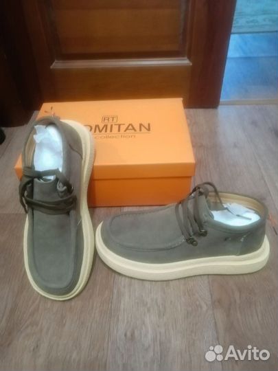 Ботинки мужские демисезонные. Натуральная замша