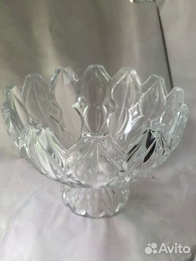 Ваза на ножке стекло СССР