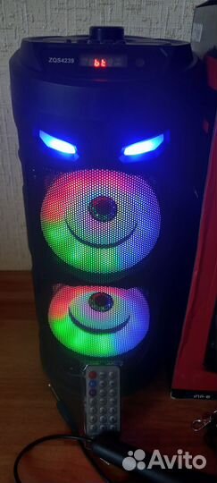 Большая новая блютуз колонка+караоке