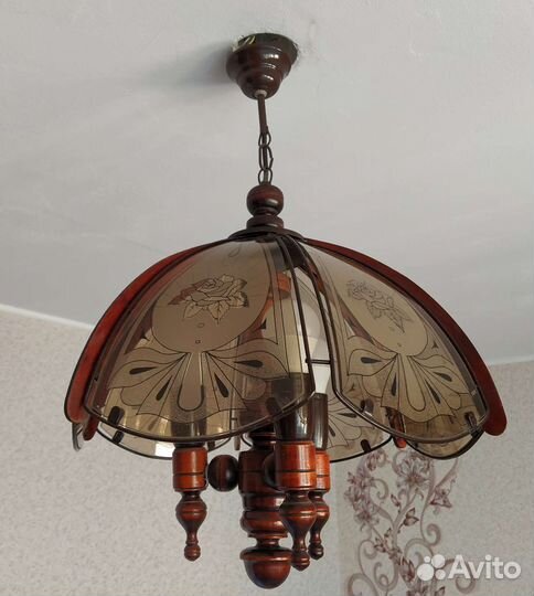 Люстра с розочкой винтаж СССР
