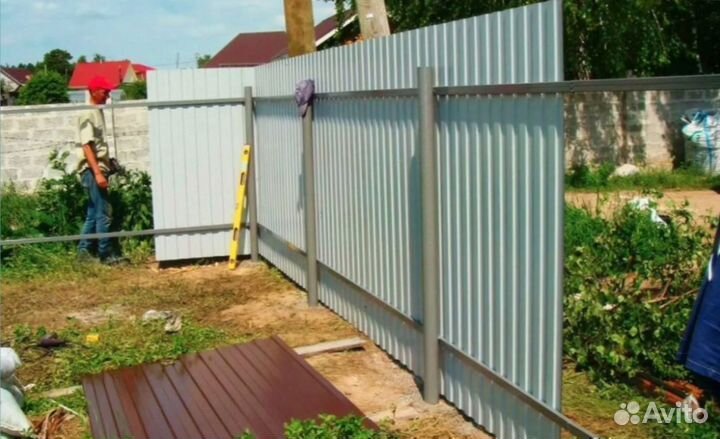 Профнастил для монтажа Забора