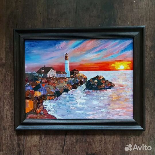 Картина маслом Маяк