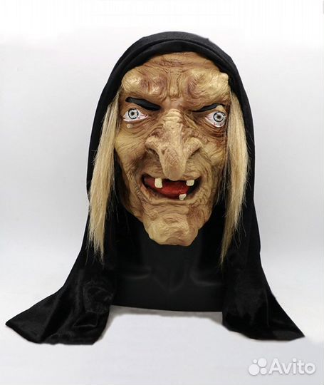Маска ведьмы, бабы яги на хэллоуин карнавал