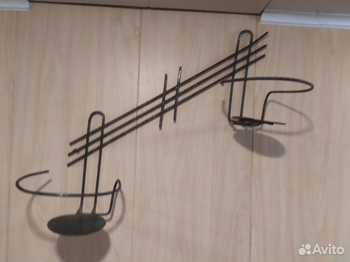 Кашпо для цветов, подвесное, сталь, 2шт