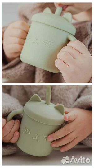 Набор детской посуды на присоске