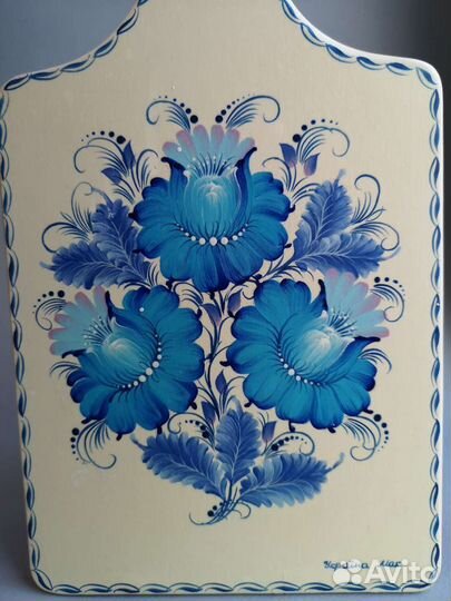 Доска разделочная гжель ручная роспись