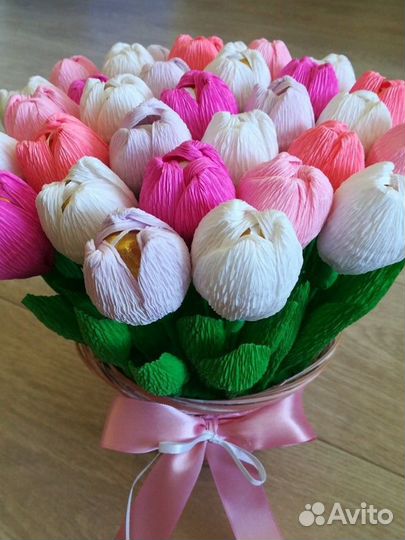 Цветная бумага крепированная гофрированная в рулон